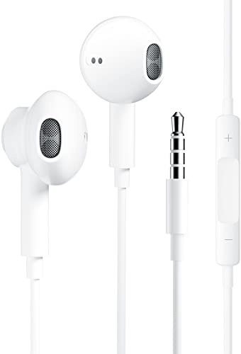 JYmusic Cuffie,Cuffie con Filo,Auricolari con Filo,Cuffiette Sport in-Ear Stereo con Microfono,Compatibile con tutti i dispositivi per cuffie jack da 3,5 mm