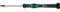 Wera 05118094001 2052 Tournevis électronicien hexagonal à tête sphérique, 2.5 mm x 60 mm, Noir/vert