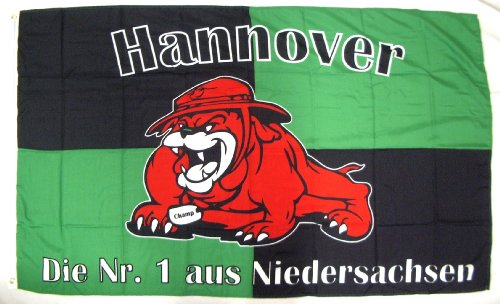 Flagge 90 x 150 : Hannover die Nr.1 aus Niedersachsen (Bulldogge
