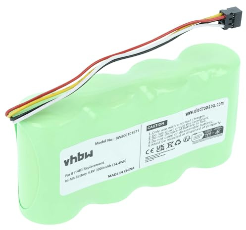 vhbw Akku kompatibel mit Fluke 43B | 125 003S, 120, 43, 125 Messgerät (3000 mAh, 4,8 V, NiMH)