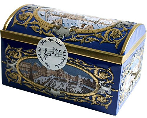 Wicklein Nürnberger Elise-Lebkuchen in Nostalgieschatulle und mit Spieluhr (300g Dose)
