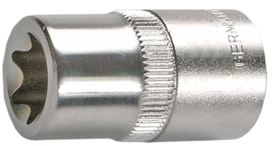 SW-Stahl 05664SB E-Profil Steckschlüsseleinsatz, 1/2 Zoll, E16 Nuss | E-Torx Spezial-Einsatz aus Chrom-Vanadium-Stahl, 38 mm Länge, matt verchromt, Premium Qualität für Kfz-Arbeiten