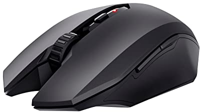 Trust Gaming GXT 115 Macci - Ratón inalámbrico Gaming con Sensor óptico de 2400 PPP y 6 Botones, Negro