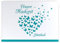 DeinWeddingshop Gästebuch Hochzeit Schmetterling - Hardcover, mit Fragen, A4 Quer, Butterfly Heart (türkis)