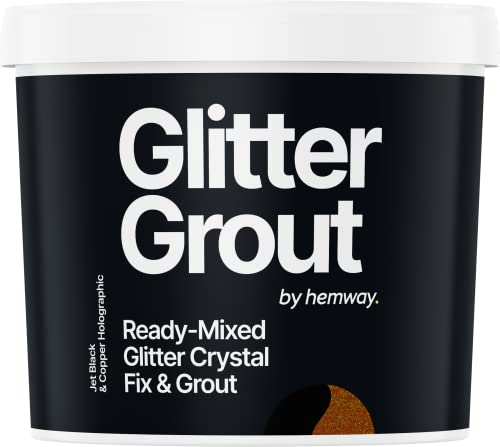 Hemway | Black Ready Mixed Glitter Grout 2.5L / 4.5KG - Copper Holographic