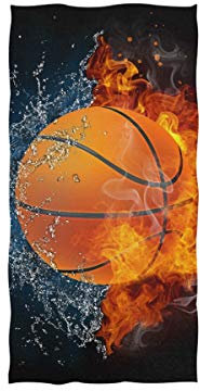 linomo Handtuch Galaxis Basketball Sport Ball Handtuch Baumwolle Gesicht Towel Dish Geschirrtuch für Kinder Mädchen Jungen