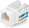 Everest 90° Angled RJ45 Cat6 Keystone Jacks 20-Pack in White - Slim Profile Female RJ45 Connectors - Cat 6 Keystone Jack - Compatible with 90° Angled Speed Termination Tool - easyJACK (B094WB91H3)