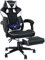 YU YUSING Gaming Stuhl Bürostuhl mit Fußstütze, Racing Stuhl Massage Ergonomisch, Drehbar Hochenverstellbar,90-150°Rückenlehne Verstellbar, Abnehmbare Kopfstütze, Lendenkissen (Schwarz & Weiß)