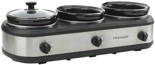 CULINARY CHEF SC3105-SS, Olla de cocción Lenta, Servidor Buffet, 3 ollas, Calentador de Alimentos, Acero Inoxidable