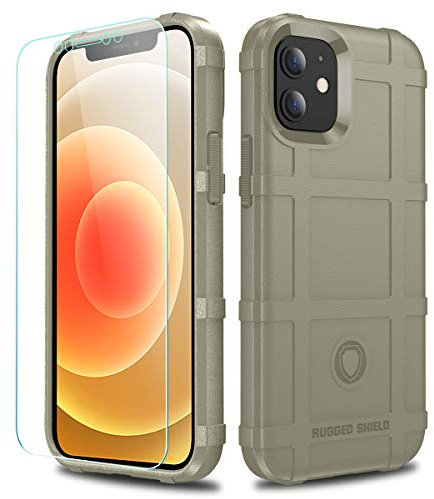 LABILUS iPhone 12 Mini case, (Rugged Shield Series) TPU Thick Solid Armor Tactical Protective Cover Case for iPhone 12 Mini (5.4 inch) - Light Clay