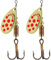 2 cucchiai Aglia decorati in oro a pois rossi, taglia 1/3,5 g, fabbricazione francese