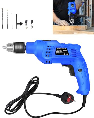 850W Hammer Drill Set | Variable Speed Cordled Drill | Impact Screwdriver Combi Drill Max.3200RPM, Variable-Speed Trigger, Auxiliary Handle with Fixation
