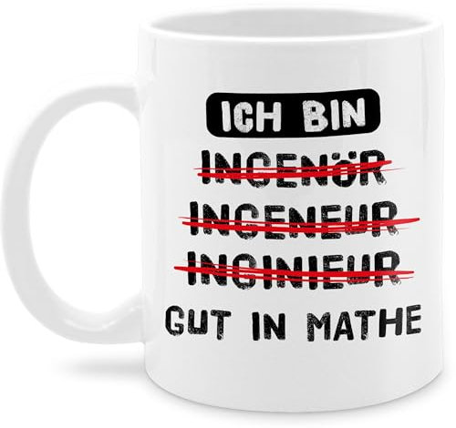 Tasse Tassen 325ml - Job & Beruf - Ich bin gut in Mathe I Ingenieur Geschenk Mathematiker - 325 ml - Weiß - geschenke für ingenieure sprüche arbeit lustig kaffeetasse mathetasse zum engineer cup