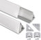 .one-bath LED Aluminium Eckprofil 1 Meter I LED Alu Profile 45 Grad I Aluminiumprofil für LED Stripes I Lichtleiste I 1x 1m Komplettset