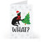 Christmas Card with Black Cat - Funny Christmas Greeting for Cat Lovers - Black Cat and Christmas Tree