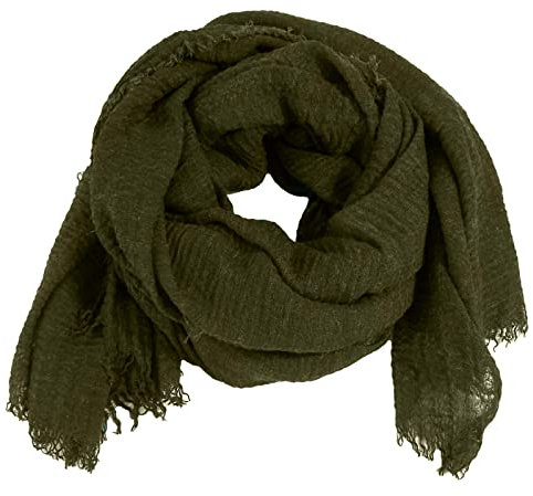 Niklarson Schal Tuch olivgrün 190x100cm Damen Poncho Stola Pareo Viskose T1629