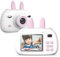 SUPBRO Kinderkamera Hase Fotoapparat Kinder Digitalkamera Mit 2.4 IPS-Bildschirm 1080P HD 32G TF Karte Geschenke Spielzeug für 3-12 Jahre Kinder Rose