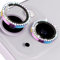 Design for iPhone 14/iPhone 14 Plus/iPhone 15/iPhone 15 Plus Camera Lens Protector Bling, ICARERFAMILY Ultra HD Clear Tempered Glass Diamond Camera Lens Protection Cover, Case Friendly - Colorful
