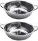 Evarbuild Lot de 2 casseroles à double paroi en acier inoxydable 28 cm