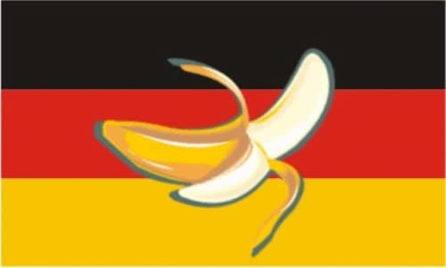 2 x Aufkleber Deutschland Bananenrepublik 18x12 cm Sticker Flagge Fahne