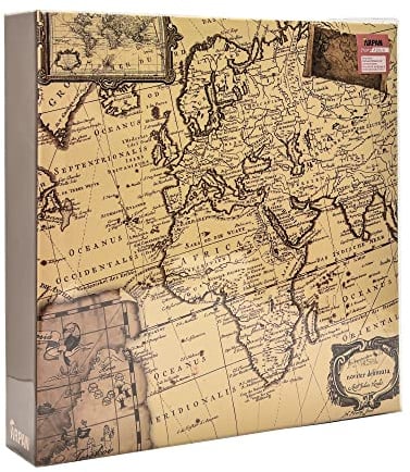 Arpan Extra-Large 3-Ring Binder Self Adhesive Photo Album 20/Sheets 40/Sides (Old Map)