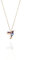 Einzelstück Collana con ciondolo a forma di uccello, in argento Sterling 925 e zirconi, Oro, Zirconia cubica