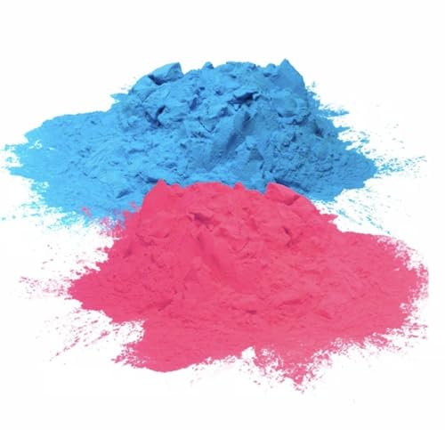 Zeus Party Polveri Holy Polvere Colorata Rosa e Celeste per Baby Shower Boy or Girl Gender Reveal Party Feste Sacchetti Holi Colors Italia da 80g Scopri se è Maschio o Femmina! (12 BUSTINE, ROSA)