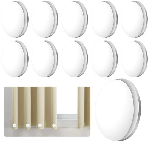 10 paia di pesi, tenda da doccia, pesi, tenda da doccia, spesse, impermeabili, per tende, tovaglie, tende da doccia (bianco)