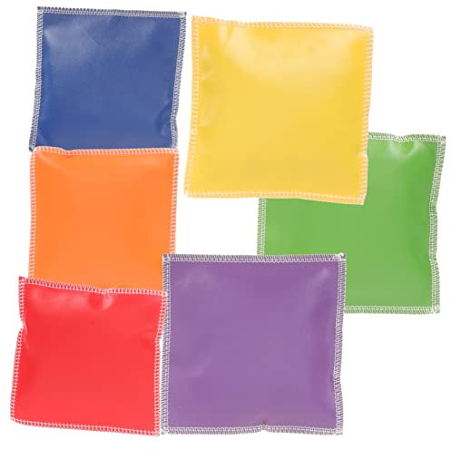 TOYANDONA 6 Stück Wurfspiel Kinder Sitzsäcke Aus Leder Und Abs Leichtes Wurfspielzeug Mit Bunten Farben Für Feinmotorik Training Sicher Für Indoor Und Outdoor Kindgerechte Größe