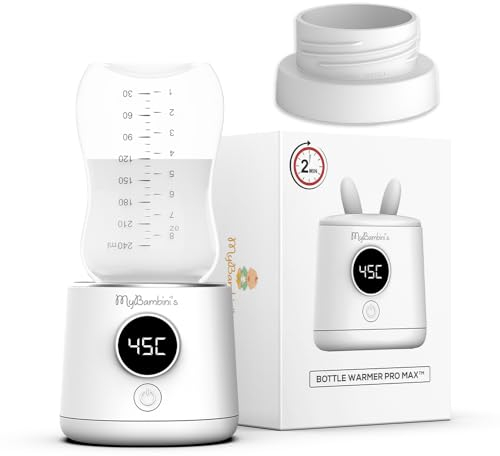 MyBambini's MAX™ Portable Bottle Warmer Baby, Bottle Warmer Baby Travel, Breast Milk Warmer Baby, USB Bottle Warmer, for Car Airplane Compatible with TOMMEE TIPPEE
