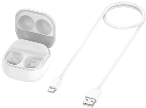 HMHAMA Charging Case Replacement for Samsung Galaxy Buds FE SM-R400 Headphones Charging Dock Charger Cradle, White NO Earbuds