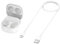 HMHAMA Ersatz-Ladehülle für Samsung Galaxy Buds FE SM-R400 Kopfhörer, Ladestation, Ladestation, Weiß, ohne Ohrhörer