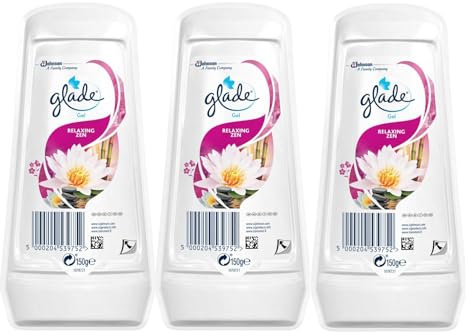 Glade Solid Gel, Air Freshener, Pack of Three, 3 x 150g, Relaxing Zen Scent (3x Glade Relaxing Zen)
