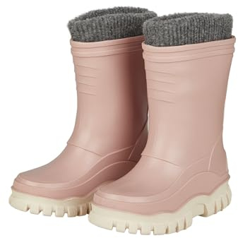 Sterntaler Gummistiefel uni gefüttert - Mädchen Kinder Regenstiefel mit herausnehmbarem Innenschuh - warme wasserdichte Kinderstiefel - Matsch- und Regenschuhe