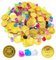 Ksvaye 200 Stück Piratenschatz Goldmünzen Kinder und Edelsteine für Kinder, Spielgeld Münzen, Piratenparty Mitgebsel Schatzsuche für Piraten Deko, Schatz Gold Edelsteine Kinder
