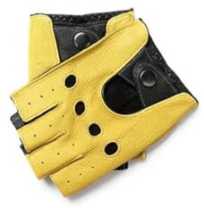 Halbfinger-Handschuhe aus echtem Leder, für Herren, echtes Schaffell, rot, braun, blau, Reithandschuhe