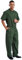 Aiihoo Herren Overall Arbeitsoverall Kurzarm Jumpsuit Reißverschluss Schutzoverall Schutzanzug Arbeitsanzug Arbeitskleidung Grün S