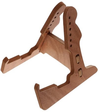 BESTonZON Gitarrenständer Aus Holz Für Akustikgitarren Und Banjos Stabiler Gitarrenbodenständer Mit Verstärktem Boden Für Erhöhte Stabilität