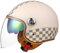 Motorradhelm Rollerhelm Retro Helm Motorrad Mit Doppelbrille Herausnehmbares Futter Chopper Helm Mit ECE Zulassung Motorradhelm Halbschale Für Erwachsener Herren Damen