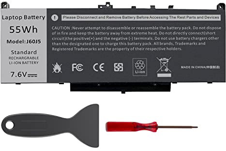 ASUNCELL 7.6V/55Wh J60J5 Laptop-Akku für Dell Latitude 12 E7270 P26S001, Latitude 14 E7470 P61G001 Series, J60J5 0J60J5 R1V85 451-BBSX 451-BBSY 451-BBSU MC34Y 242WD 0MC34Y PDNM2 1W2Y2 GG4FM WYWJ2