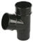 Round 68mm DOWNPIPE 112 Branch Y Junction Piece-Gutteing Pipes and Fittings| 2 Way Pipe Connector Pack of 1 (Black)