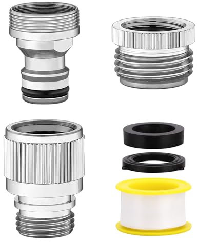 Adattatore a connessione rapida per rubinetto del lavandino, adattatore per tubo flessibile da cucina e bagno, compatibile con lavastoviglie, lavatrice, tubo doccia, accessorio per il bagno degli