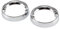 Generisch Chrom-Deep-Dish-Blinker-Lichtblenden, getönter Linsen-Zierring for Harley Touring Electra Glide Road King Road Glide ab 1986(Bezels)