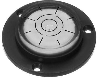 QUARKZMAN Hohe Präzision Horizontale Libelle 49x12mm Rundes Bull's-Eye Libellenmesswerkzeug für Wohnmobil TV Bilderrahmen Aufhängewerkzeug Nivellierer, Schwarz