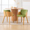 chairus Chaises de Salle à Manger Lot de 2 Chaise de Cuisine avec Pied Bois Chaise en Velours pour Salle à Manger/Restaurant/Salon, Vert-2