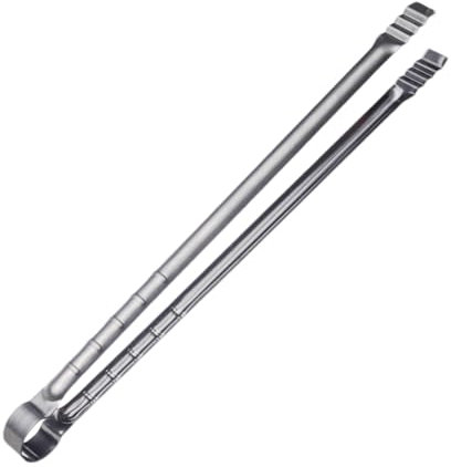 jamgeery Pinze lunghe per barbecue, pinze per griglia - Pinze per barbecue e cucina in acciaio inossidabile - Pinza per barbecue per hot dog resistente al calore con manico lungo per buffet, grigliate