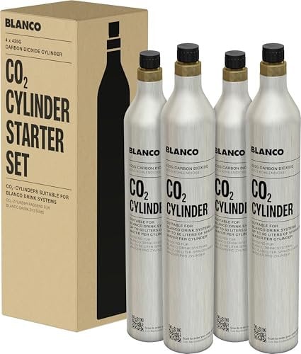 BLANCO Starterset CO2-Zylinder 4er Set | Passend zur Drink.soda &CHOICE.all |