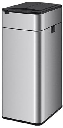 Touchless Motion Sensor Trash Can, 40L Automatic Stainless Steel Waste Bin with Lid for Kitchen, Bathroom, Home Office - Sealed Packaging