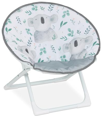 Relaxdays Kids Moon Chair, Koala, Folding, 47 x 50 x 48 cm, Children's Camping Seat, Indoor & Outdoor, Multicoloured