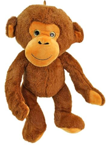 BEMIRO Kuscheltier AFFE – 28 cm – Braun – Glitzernde Augen – Kuschelig weich – Mit Aufhängeschlaufe